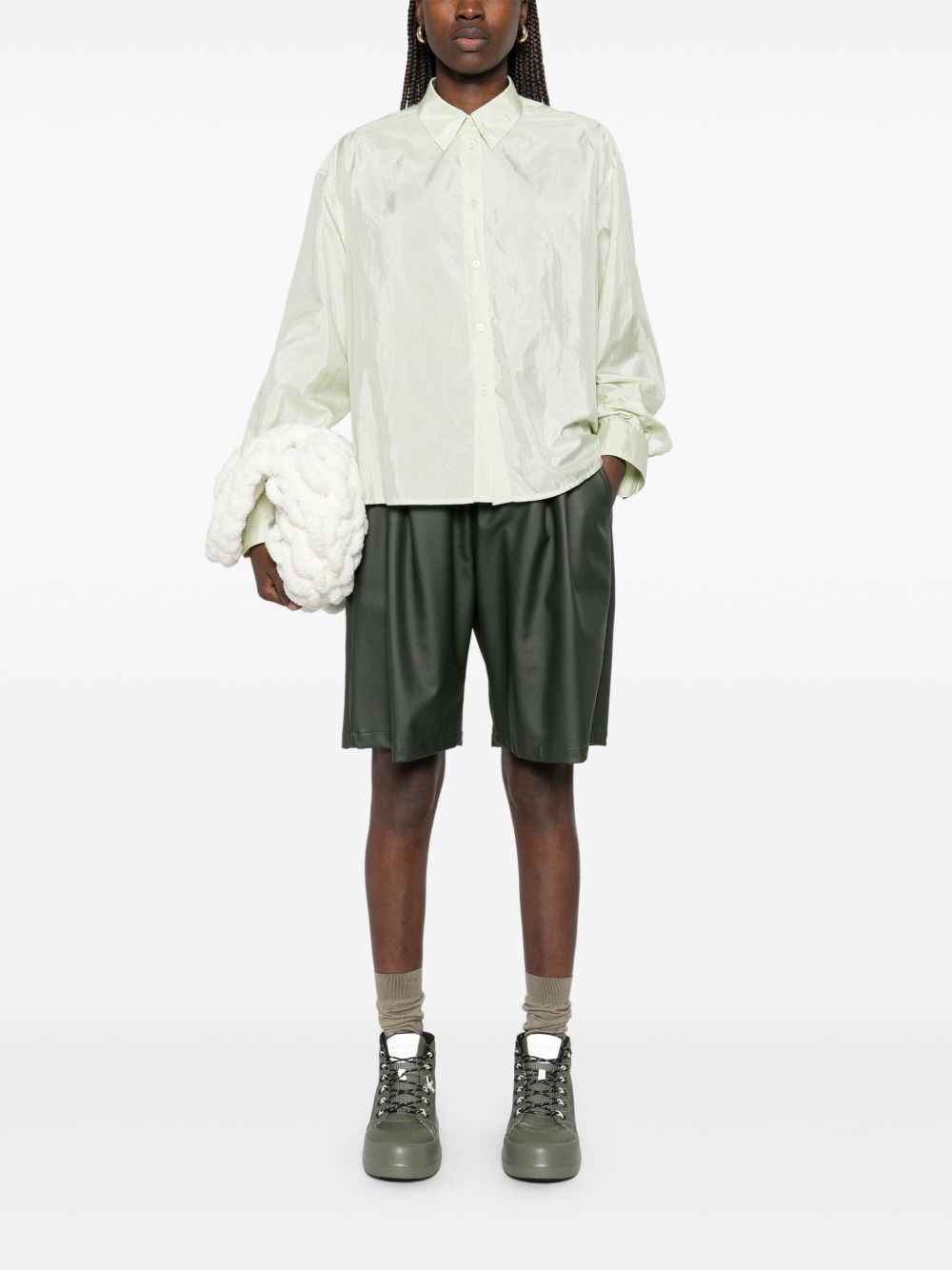 Jil Sander satin shirt - Green