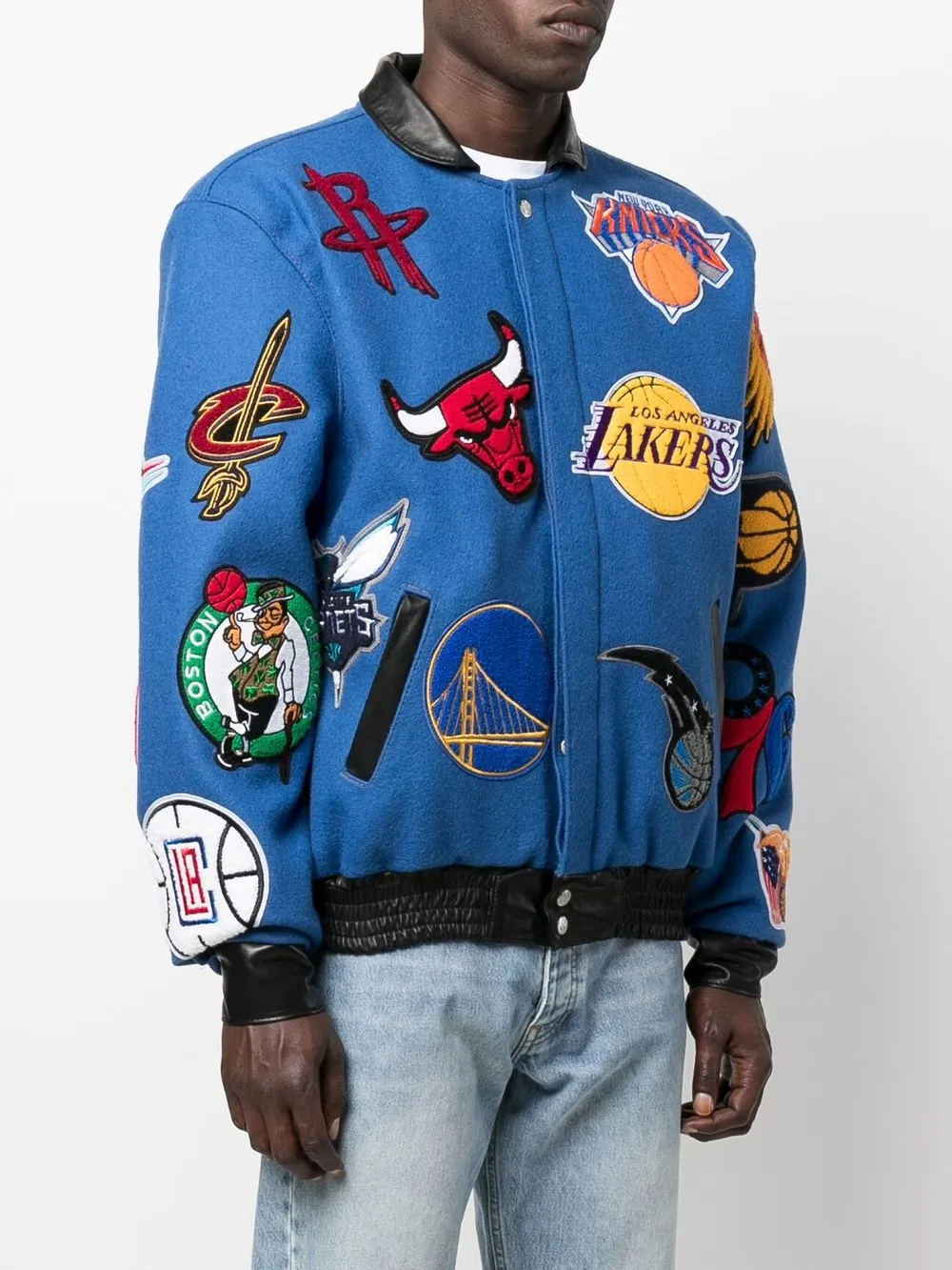Jeff Hamilton Bomberjack met patch Blauw