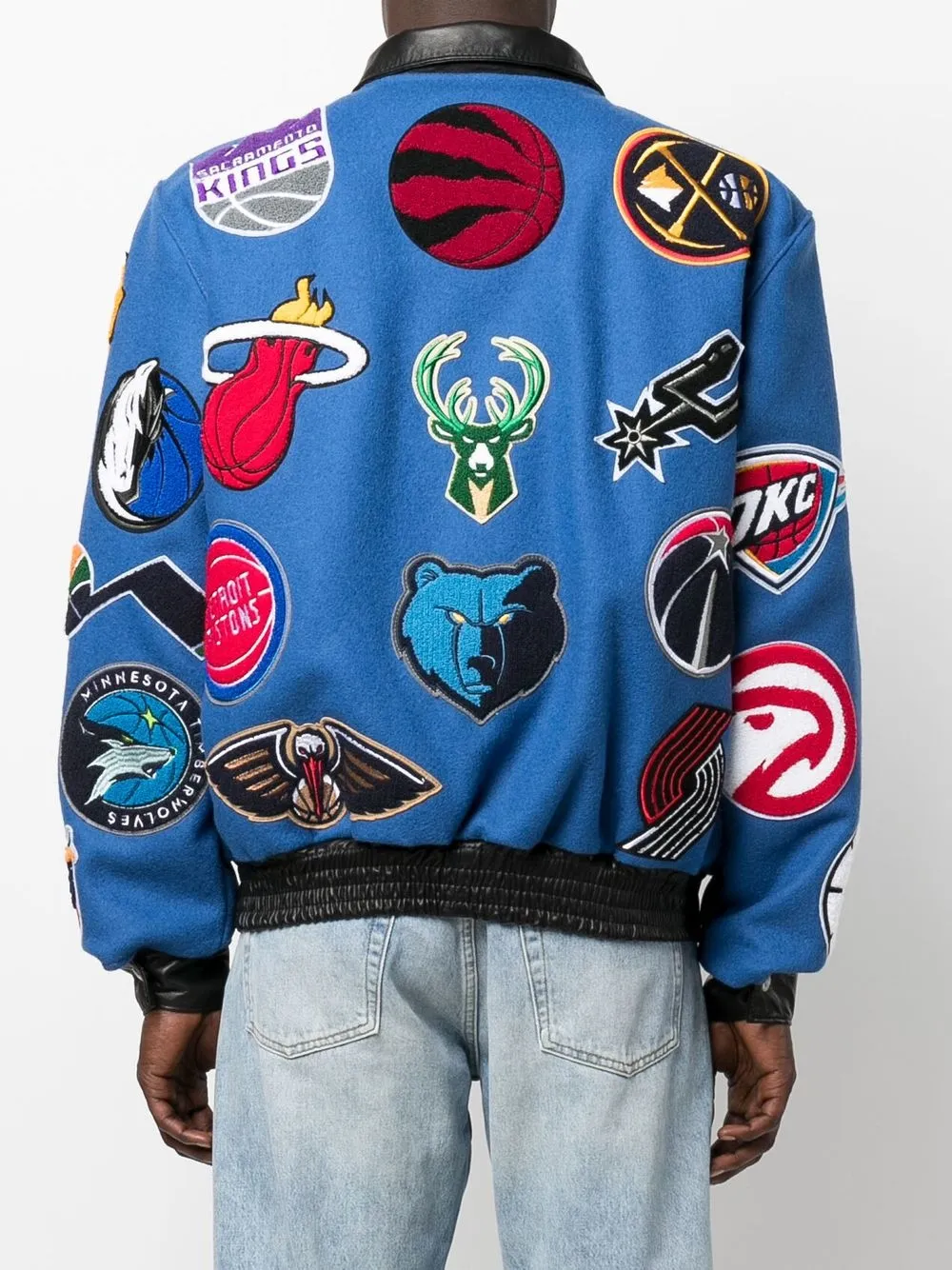Jeff Hamilton Bomberjack met patch Blauw