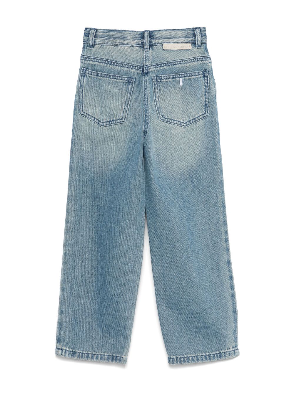 Stella McCartney Kids Jeans met vlakken Blauw