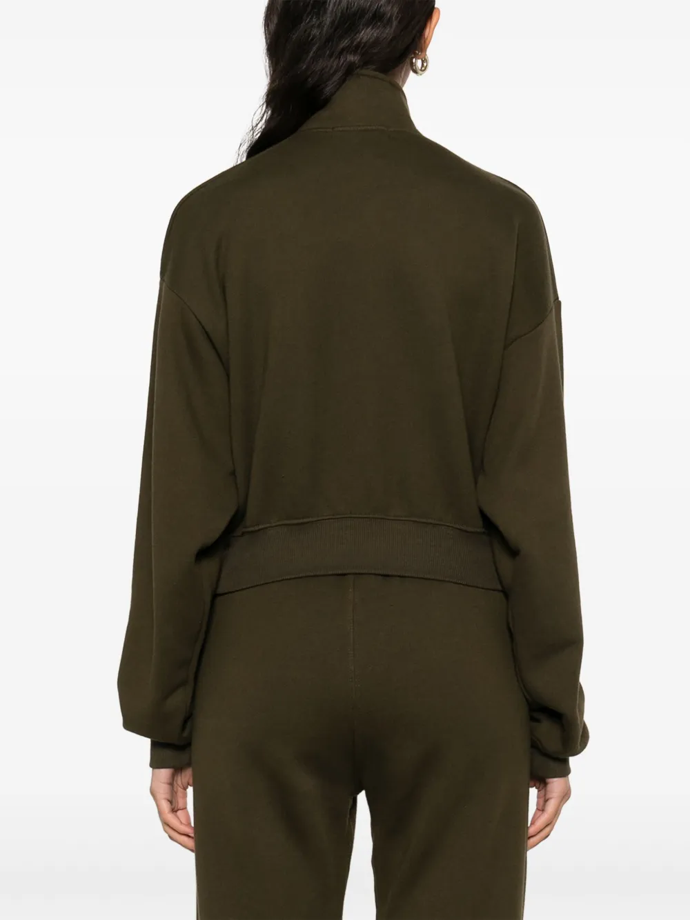 ETERNE Cropped sweater met halve rits Groen