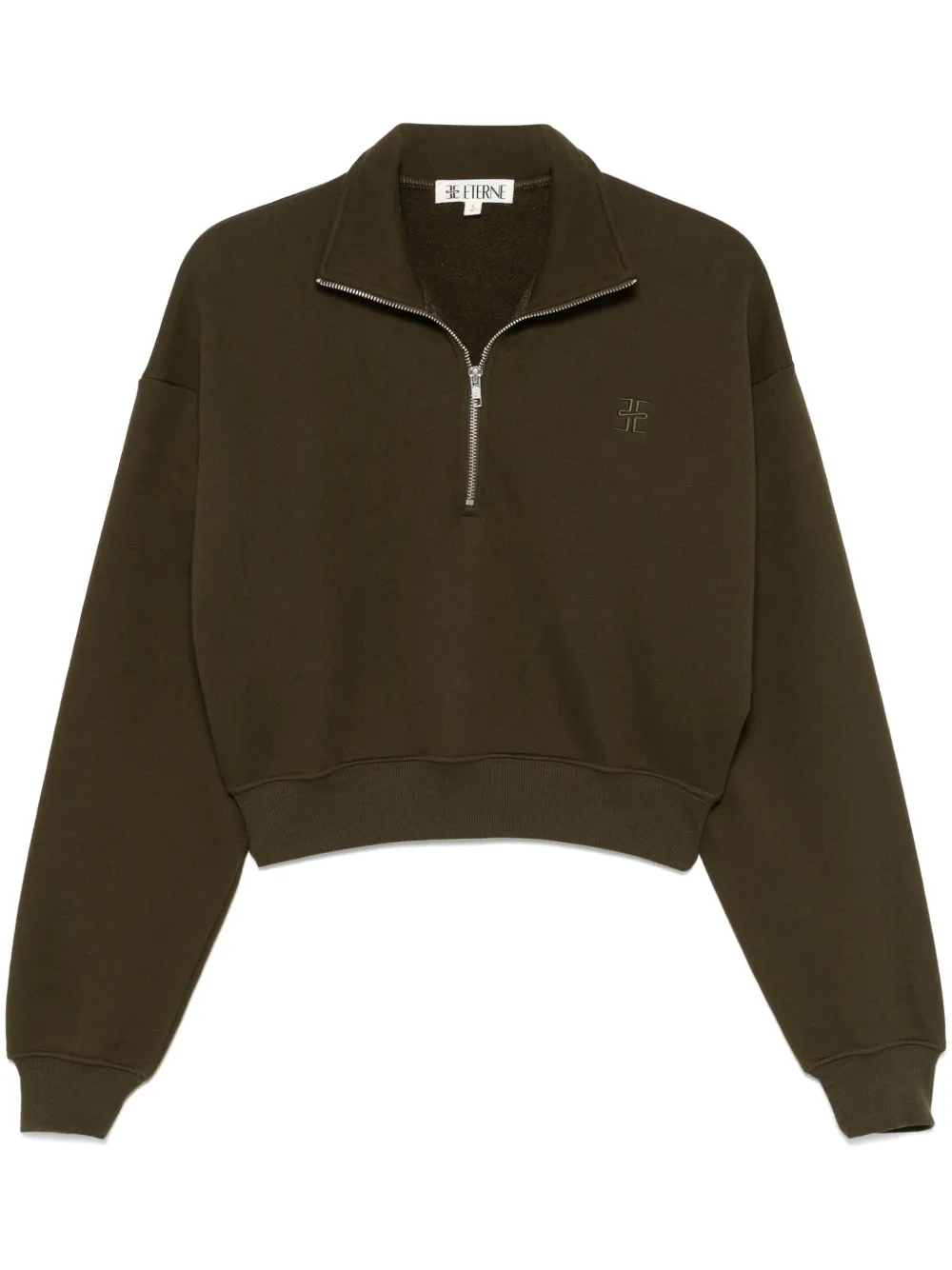 ETERNE sudadera corta con medio cierre | verde | Image 1