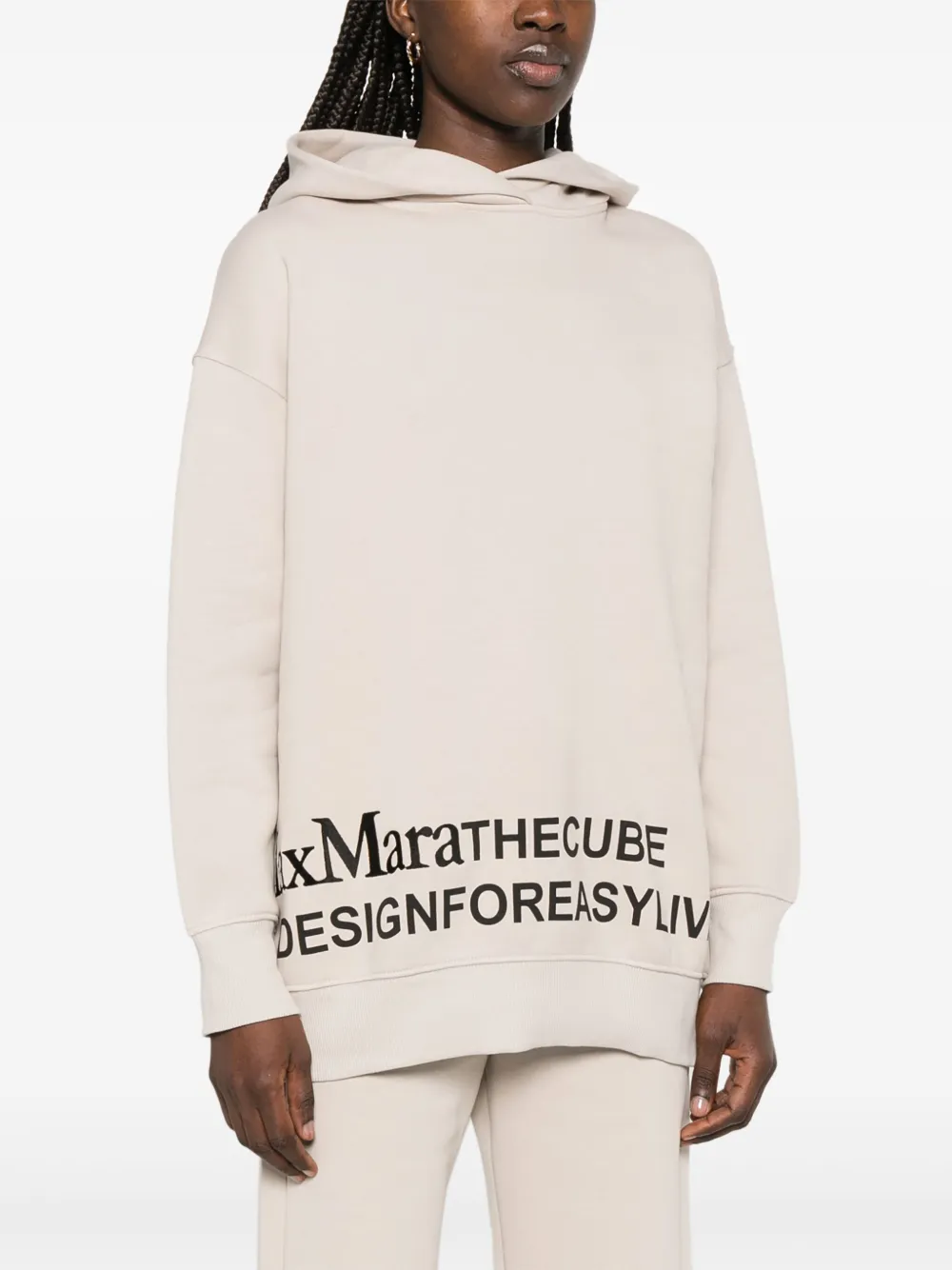 'S Max Mara Hoodie met logoprint Beige