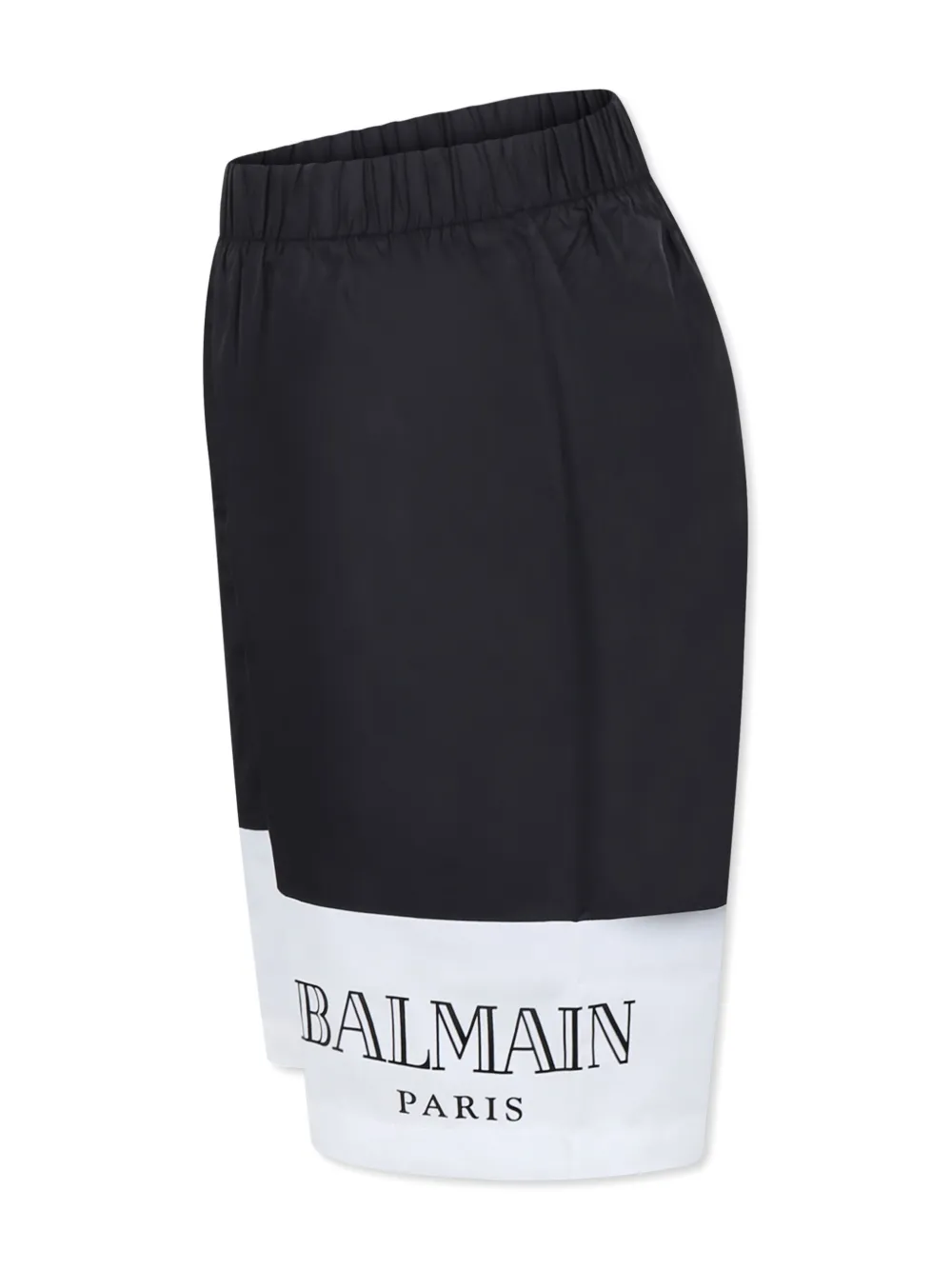 Balmain Kids Zwembroek met logoprint Zwart