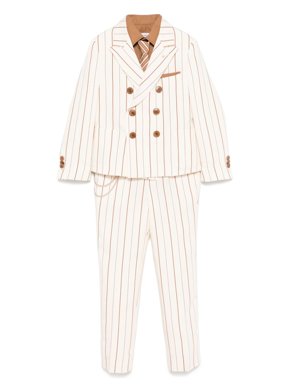 Colorichiari pinstriped suit - Neutrals