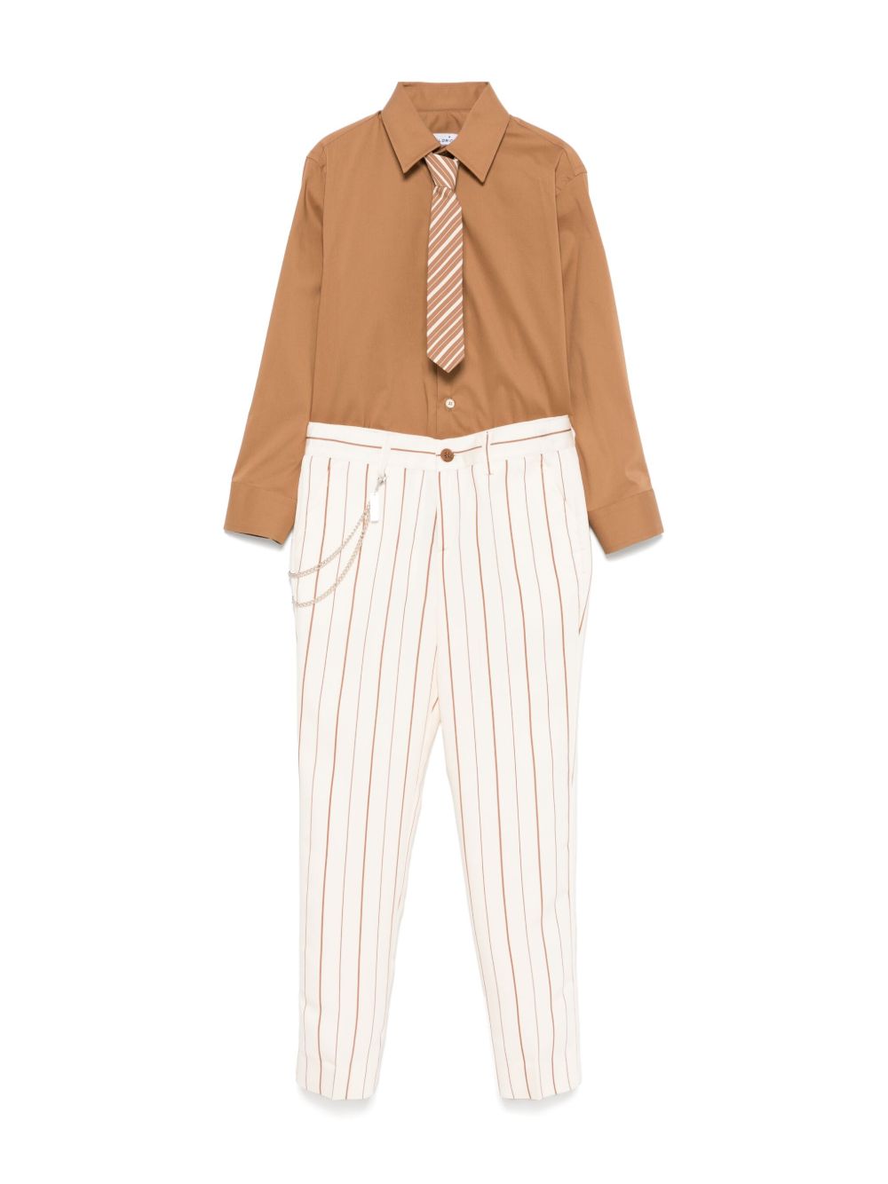 Colorichiari pinstriped suit - Neutrals