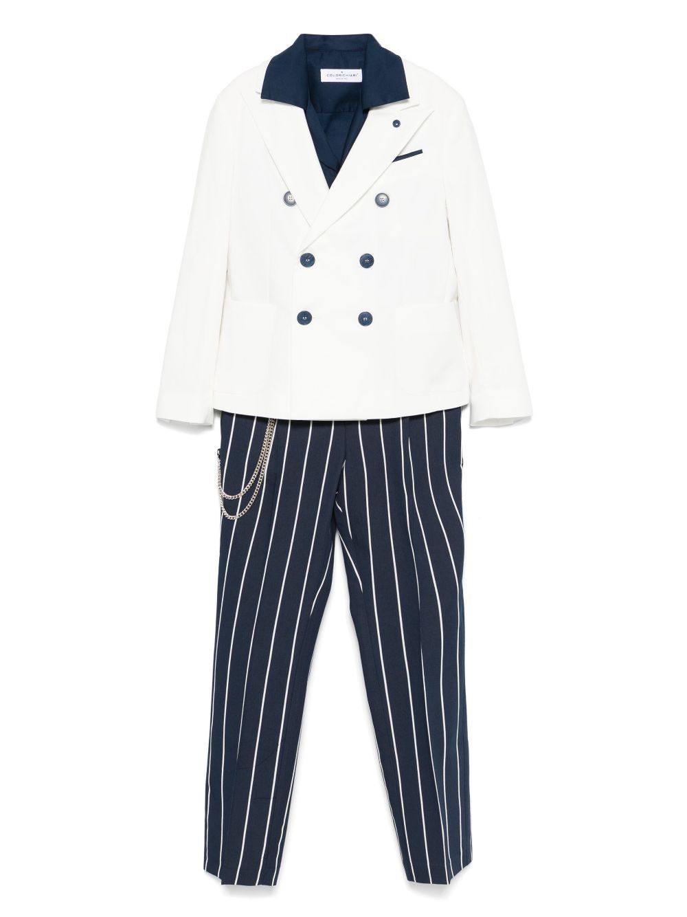 Colorichiari pinstriped suit - White