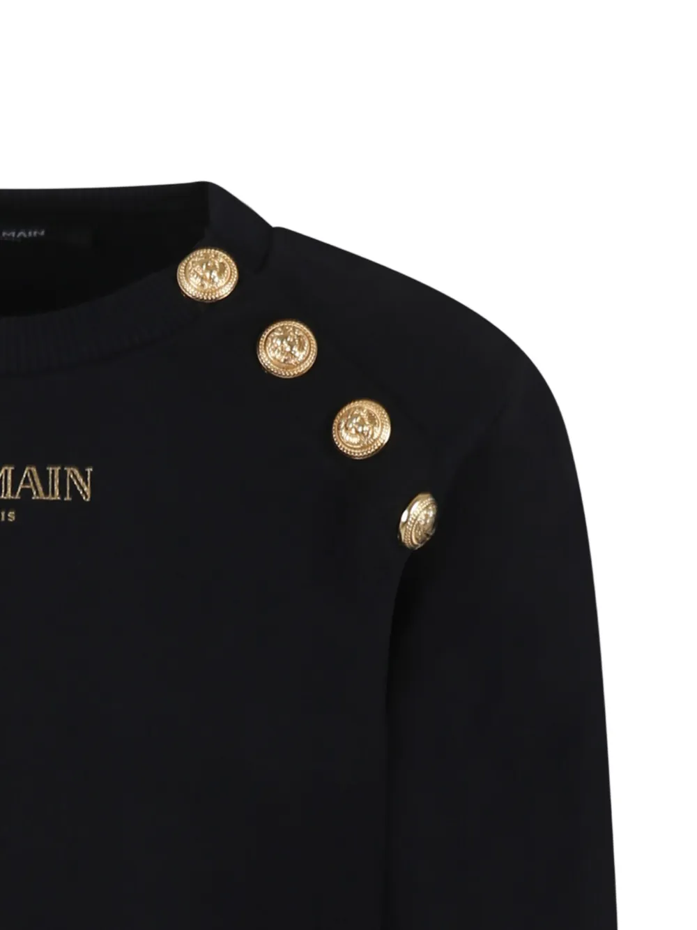 Balmain Logo-print Sweatshirt In Black