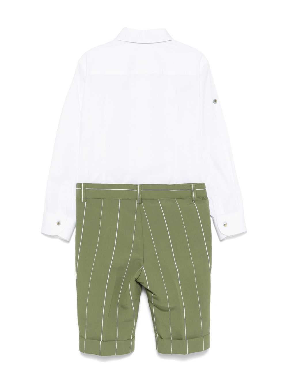 Colorichiari pinstriped trousers set (set of three) - Green