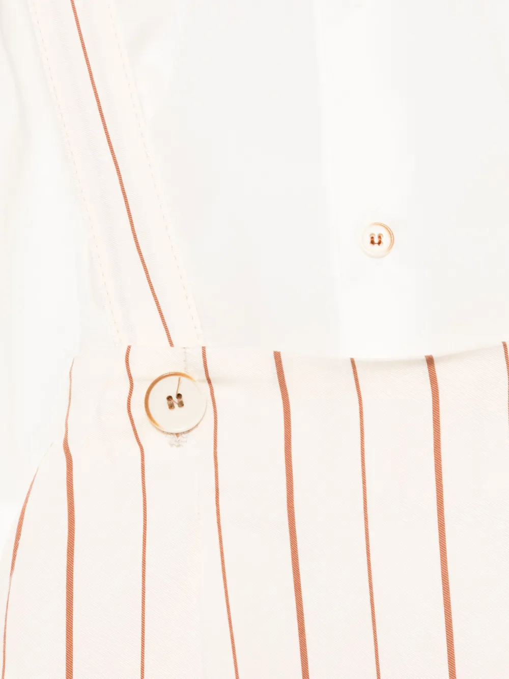 Colorichiari Gestreept vest shirt en shorts Beige