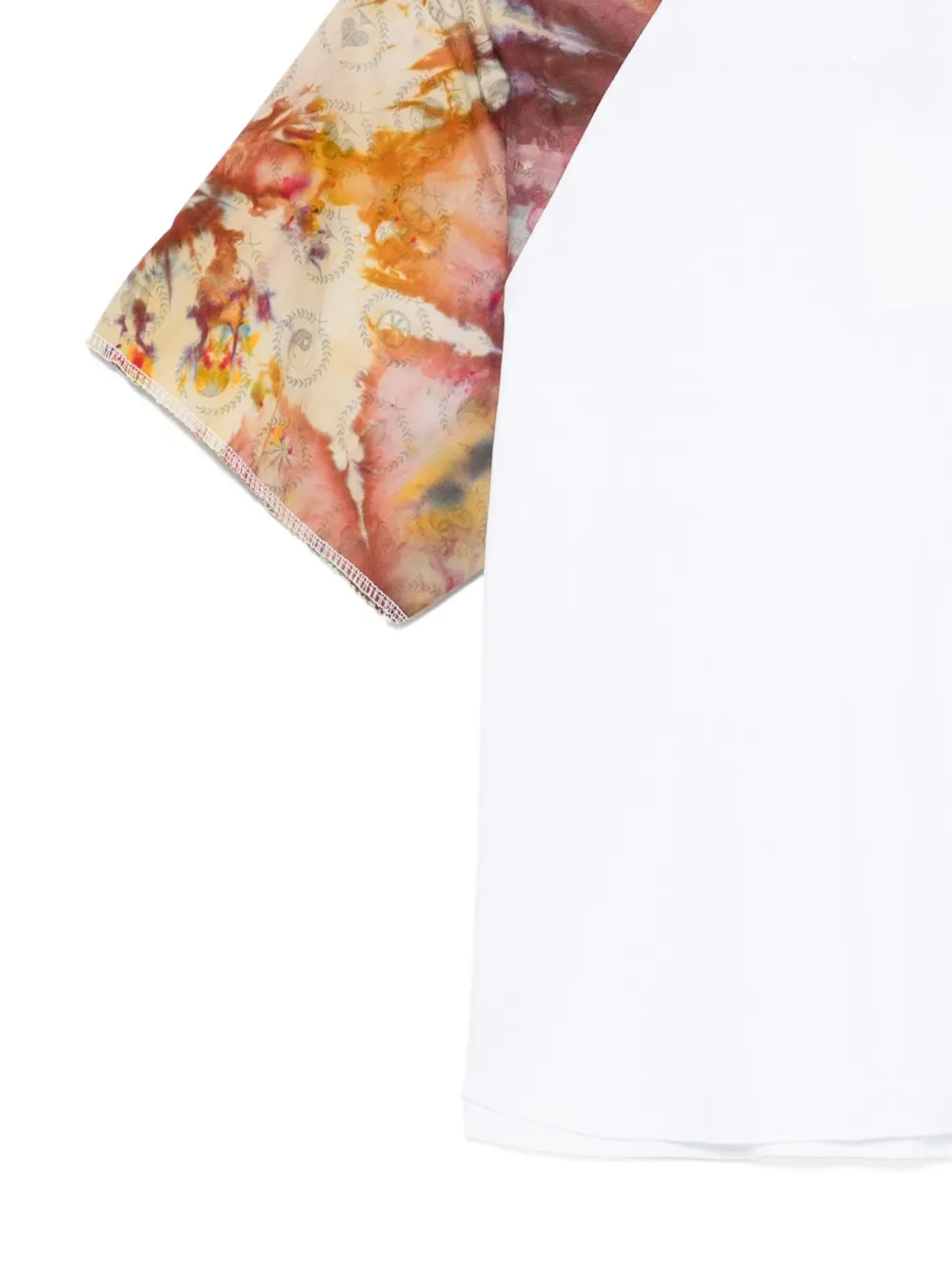 Stain Shade T-shirt met tie-dye print Wit