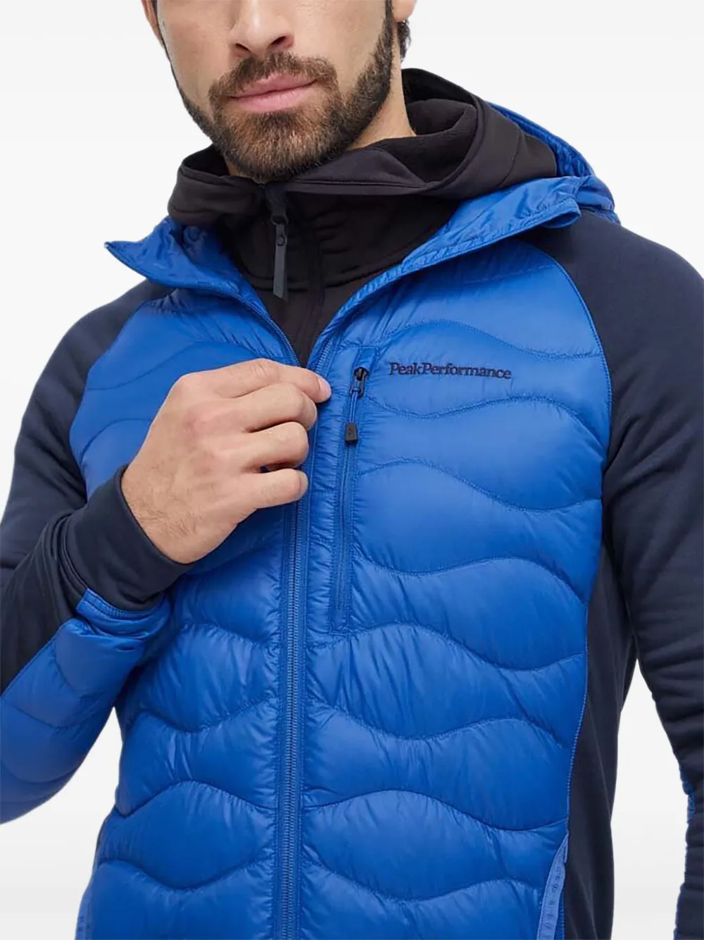 Peak Performance Helium Down Hooded Jacket In Blue