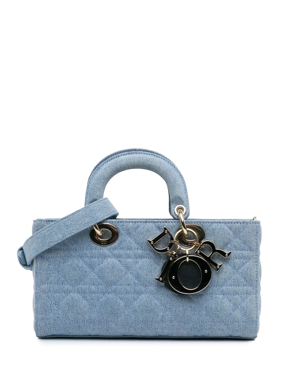 2022 Medium Denim Cannage Lady D Joy satchel