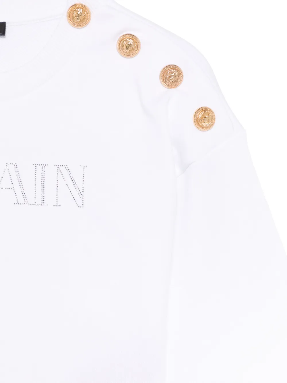 Balmain Kids Felpa con logo di strass | Top | Image 3
