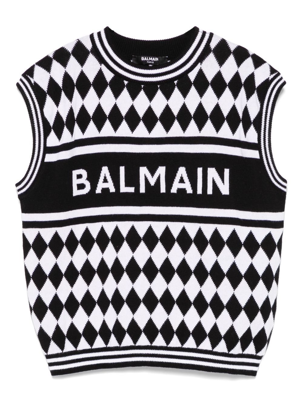 Balmain Kids knitted vest - Black