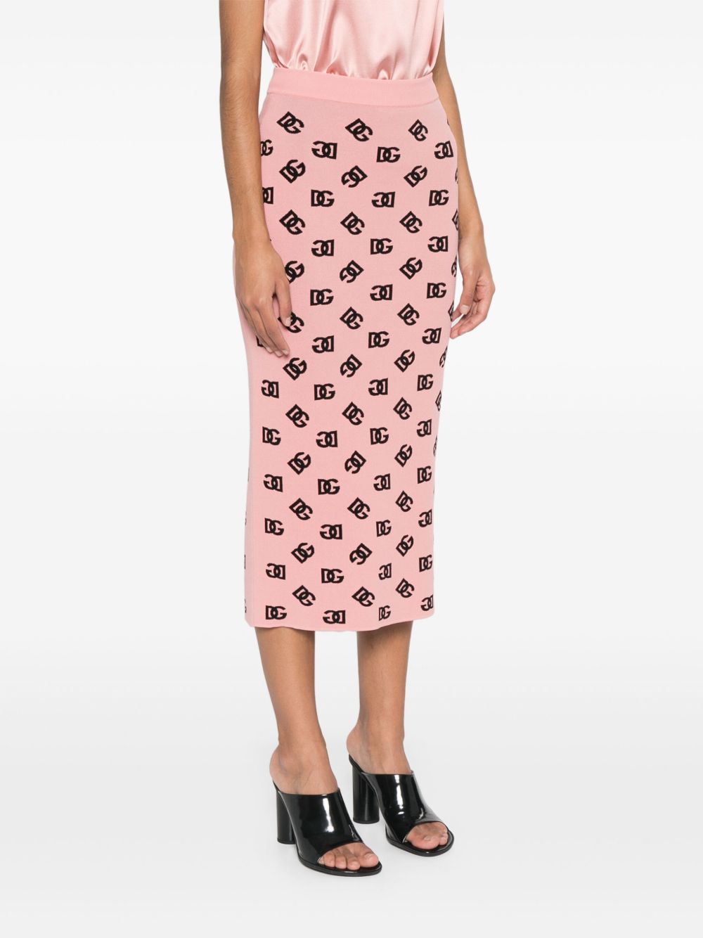 DOLCE & GABBANA DG-JACQUARD PENCIL SKIRT