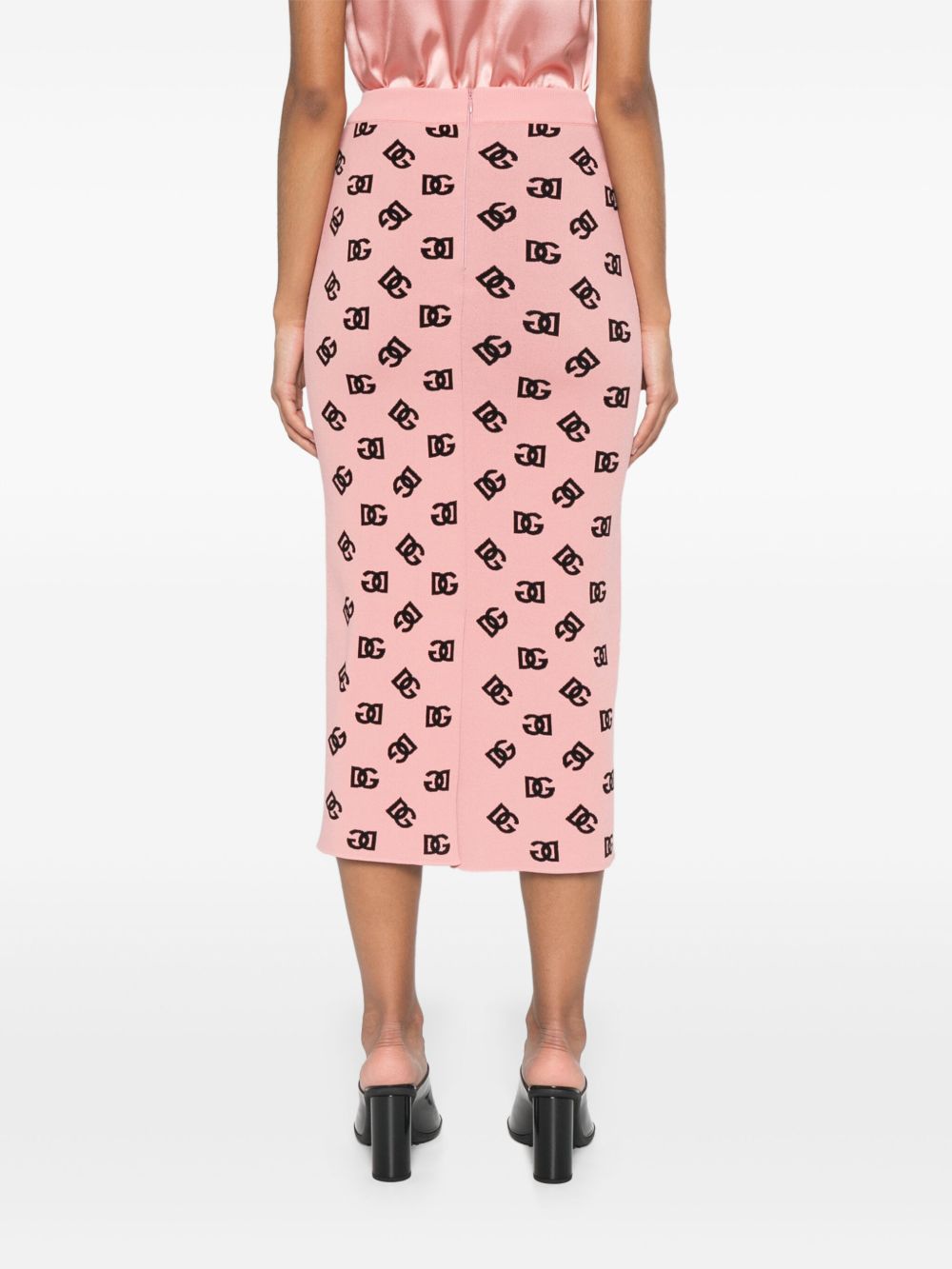 DOLCE & GABBANA DG-JACQUARD PENCIL SKIRT