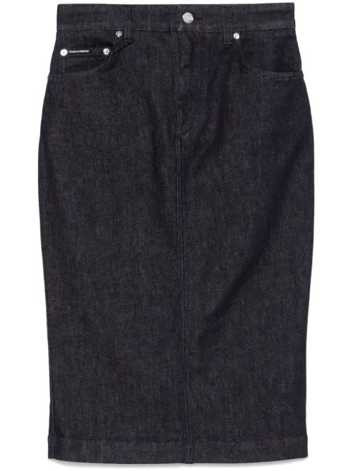 Jupe en jean à coupe mi-longue - Dolce & Gabbana - Modalova