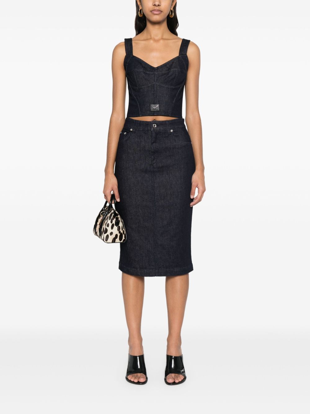 Dolce & Gabbana Midi-spijkerrok - Blauw