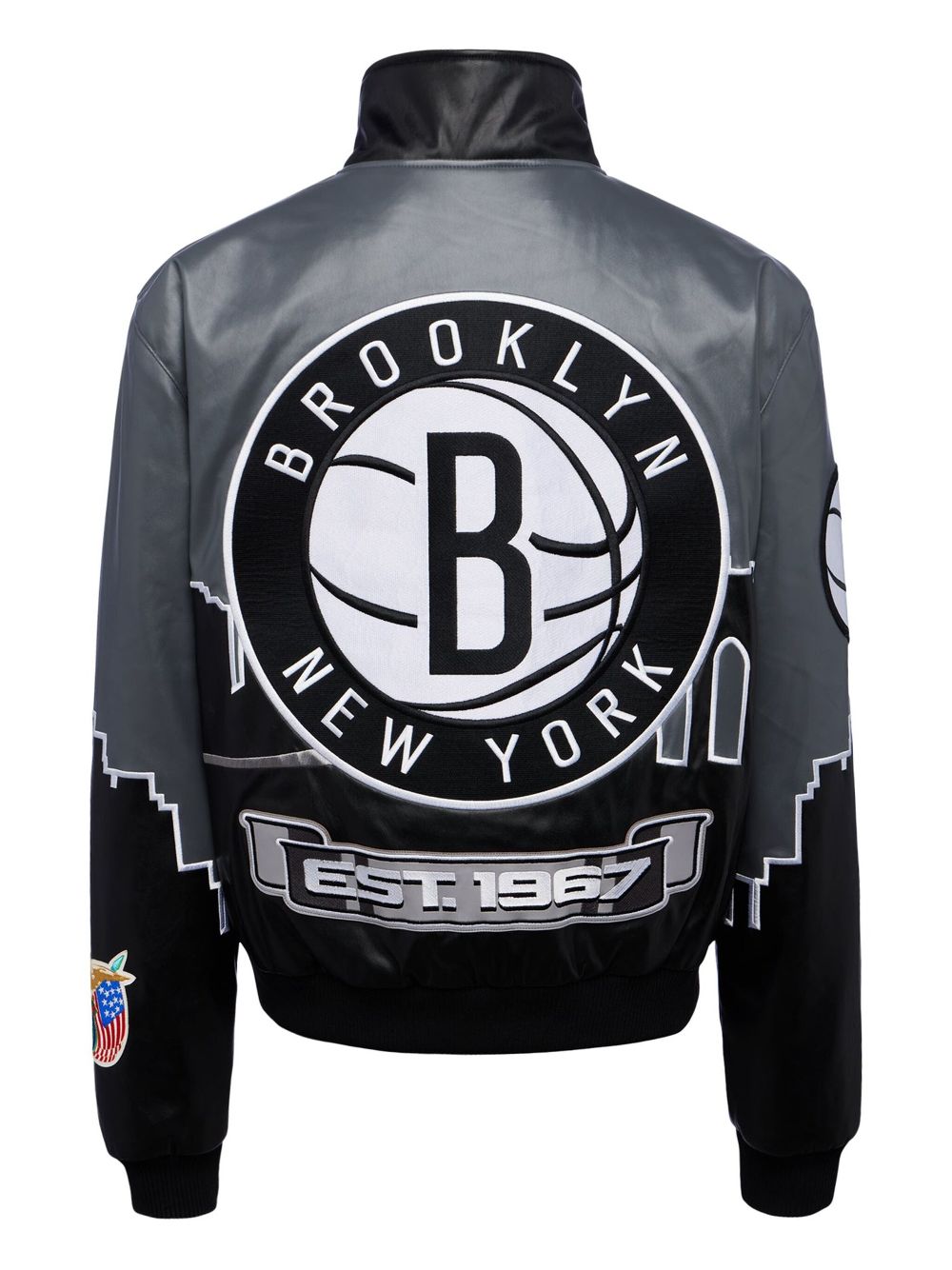 Jeff Hamilton x Brooklyn Nets Skyline jacket - Black