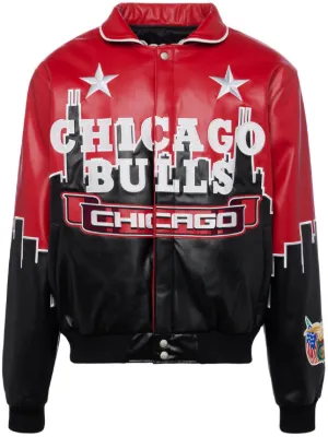 超希少　60-70s chicago bulls leather blouson Jeff Hamilton x Chicago Bulls Skyline Jacket | Red | FARFETCH ZA
