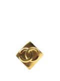 CHANEL Pre-Owned 1996 Gold Plated CC Diamond Brooch costume brooch