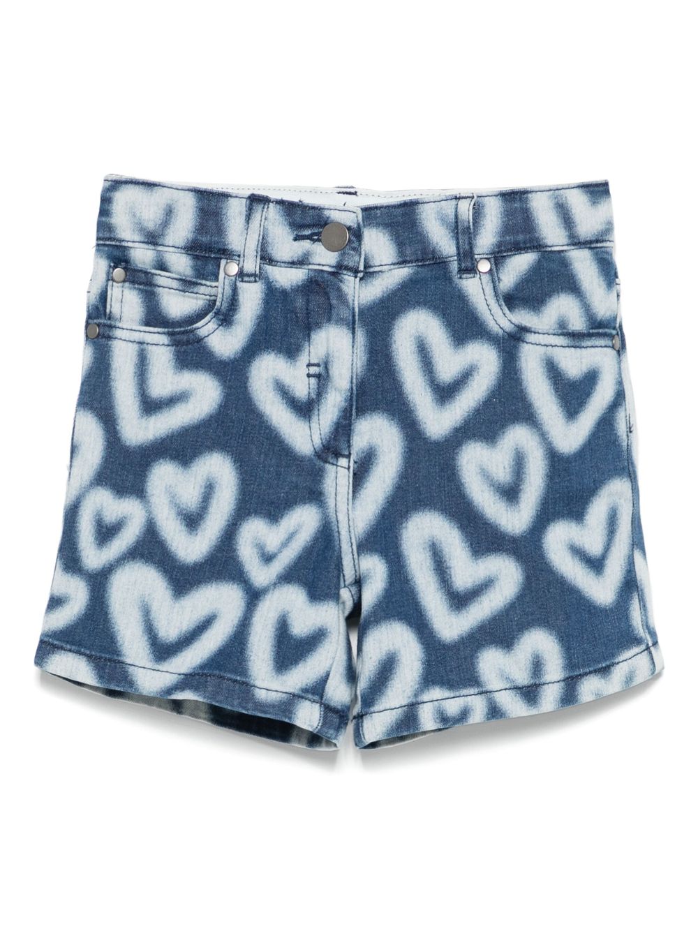 Stella McCartney Kids heart-print shorts - Blue