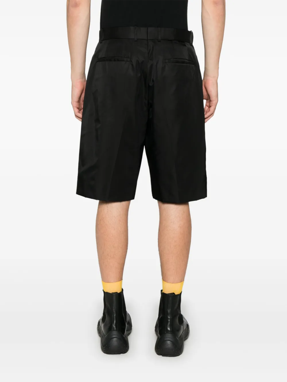 Jil Sander Shorts met gabardine weving Zwart