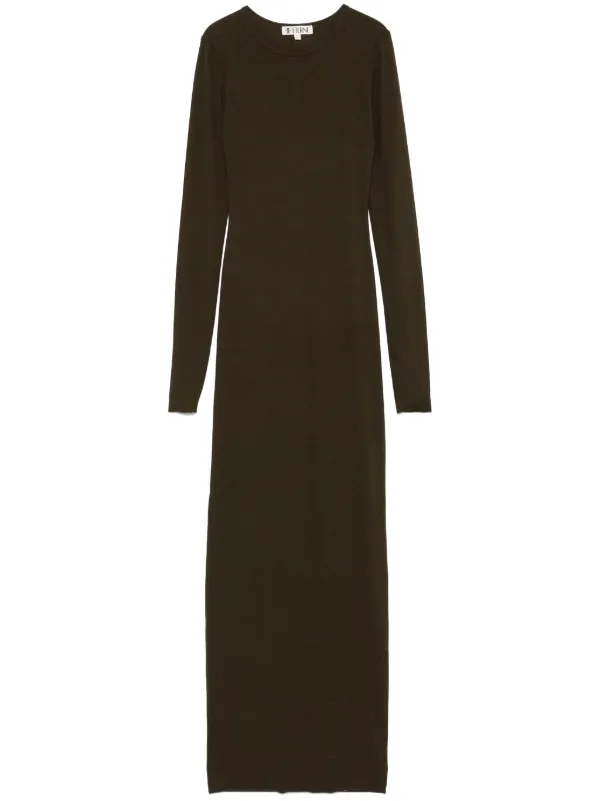 farm maxi dress Blue Winter Tapestry Long Sleeve Maxi Dress