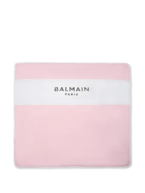 Balmain Kids Decke mit Logo-Print