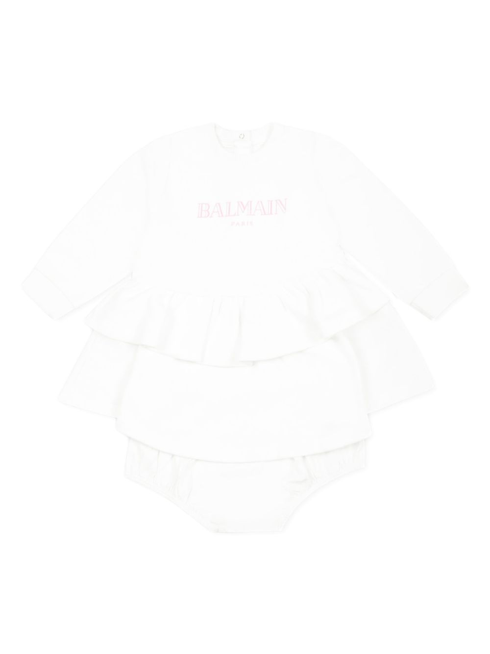 Balmain Kids BW1000Z0114100RS bianco 100%cotone organico Wit