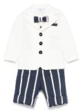 Colorichiari striped shorts, shirt and blazer set - White