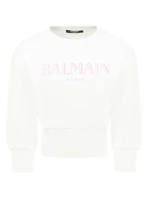 Balmain Kids سويت شيرت بطبعة شعار الماركة