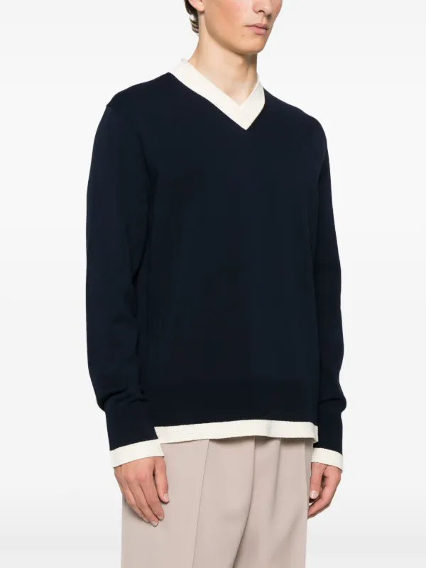 最新入荷 Jil Sander Vネック セーター | ブルー | FARFETCH JP トップス