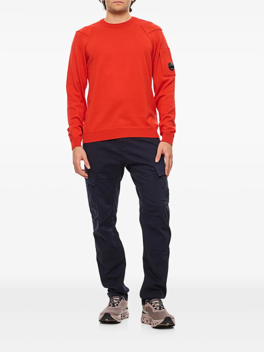 C.P. Company Sweater met logopatch - Oranje