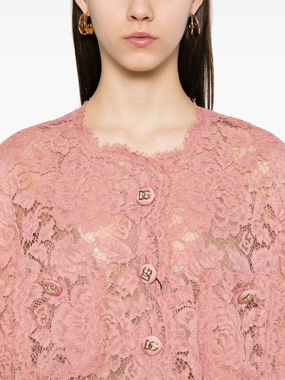 Dolce & Gabbana Jas met kant Roze