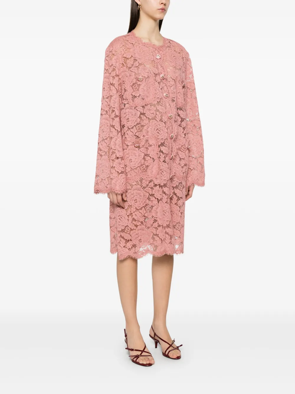 Dolce & Gabbana Jas met kant Roze