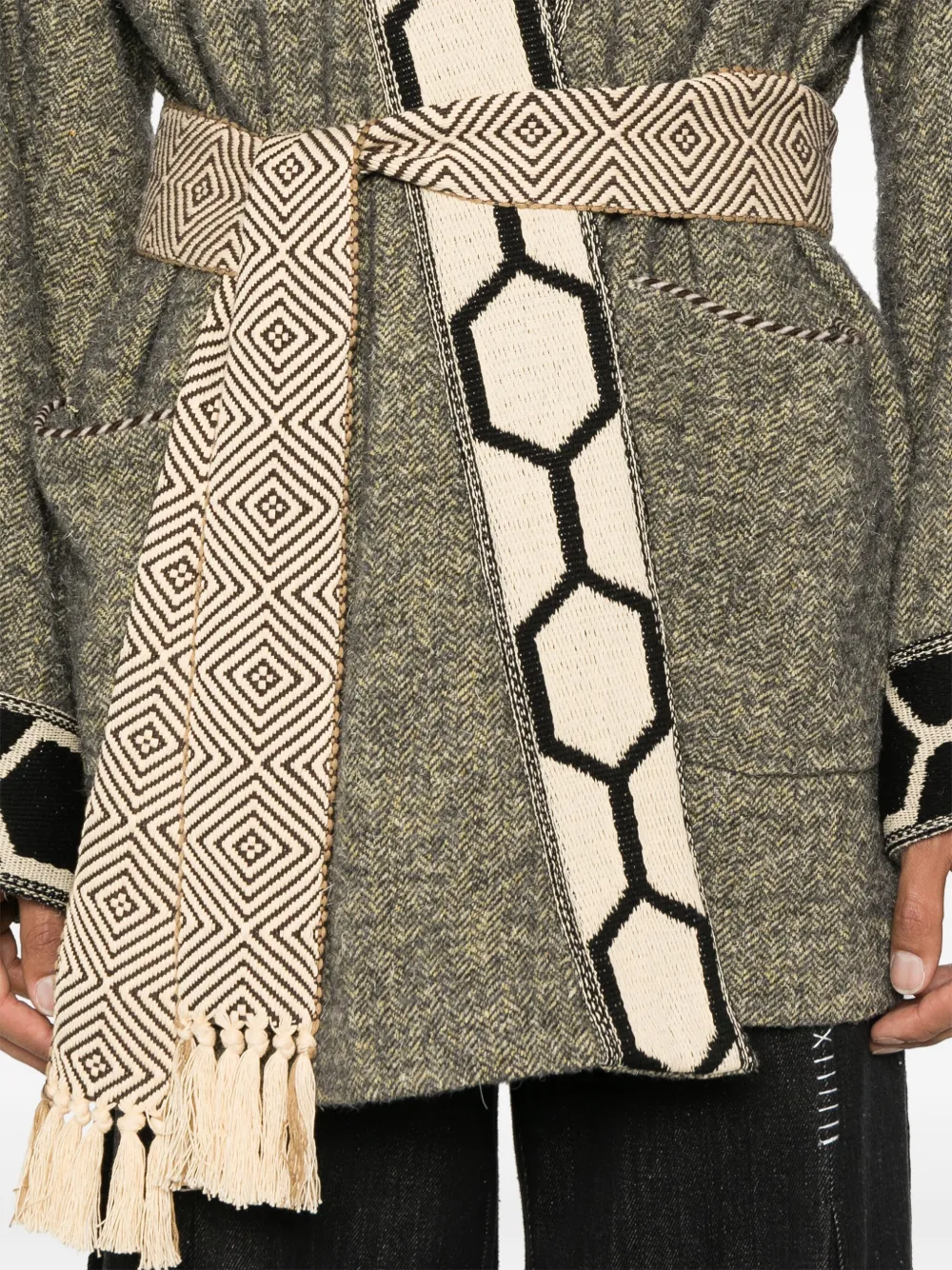 Valentino Garavani Katoenen jack met ceintuur Beige
