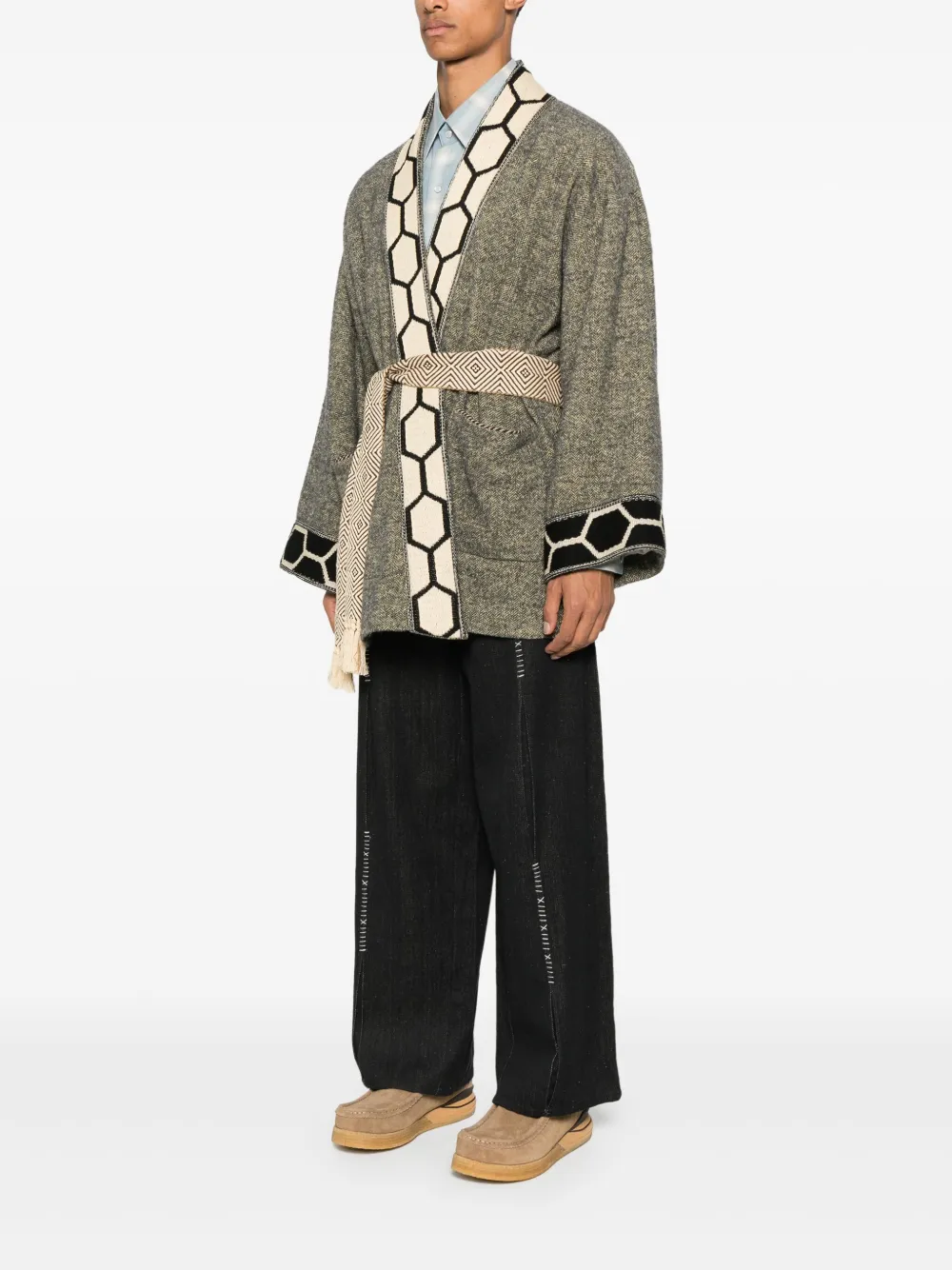 Valentino Garavani Katoenen jack met ceintuur Beige
