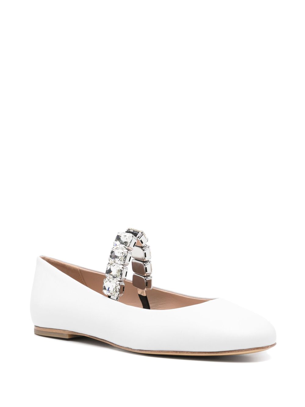 Casadei Crystal ballerina's - Wit