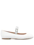 Casadei Crystal ballet flats - White