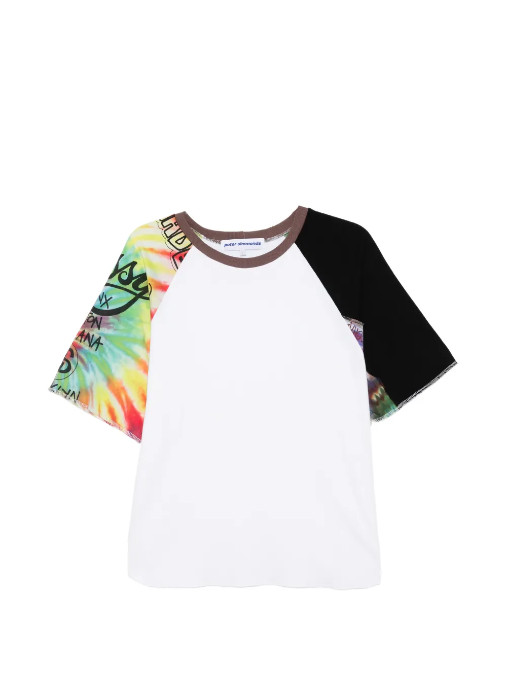 Stain Shade tie-dye raglan-sleeve T-shirt - Weiß