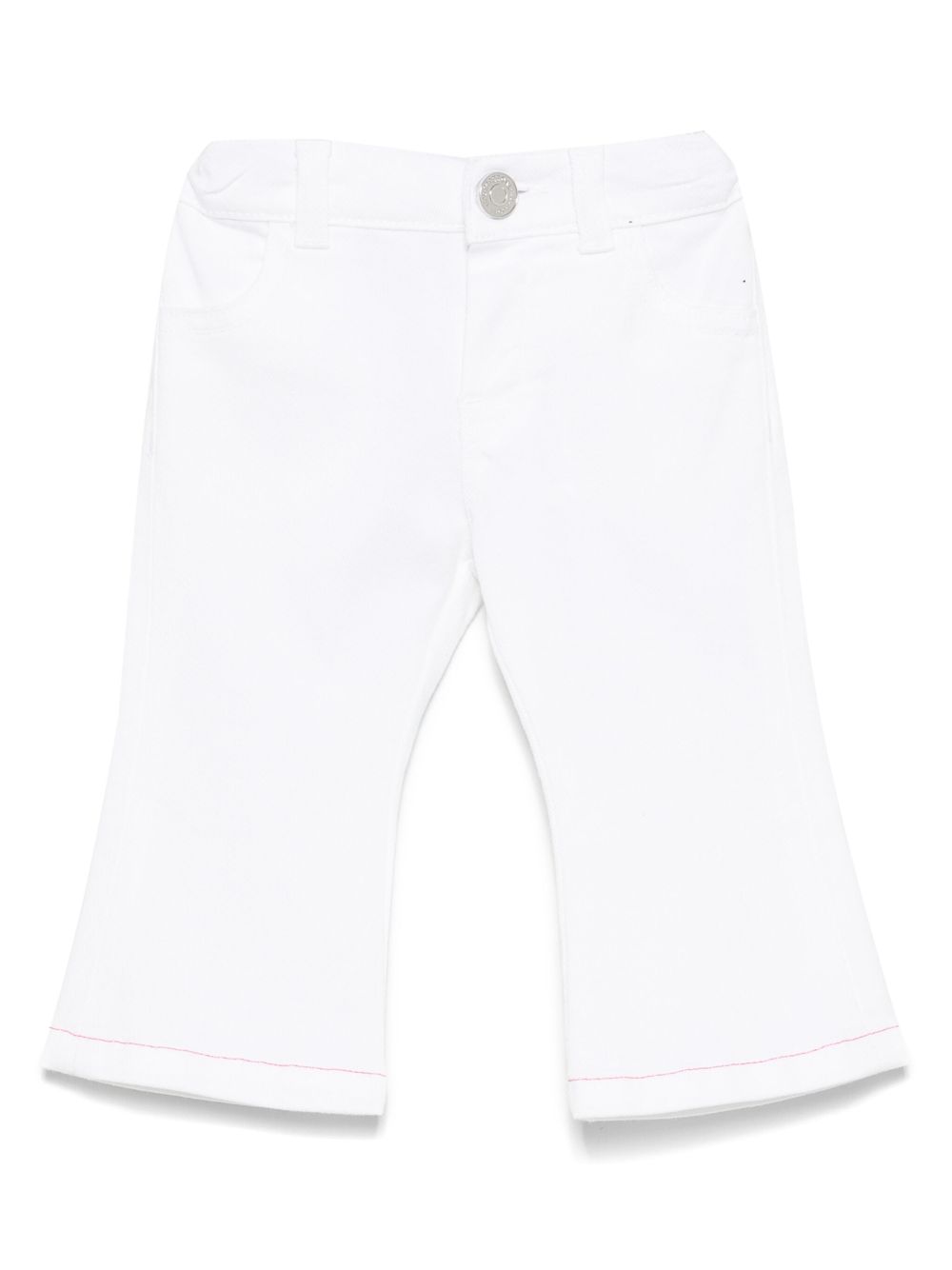 Missoni Kids zigzag-embroidery jeans - White