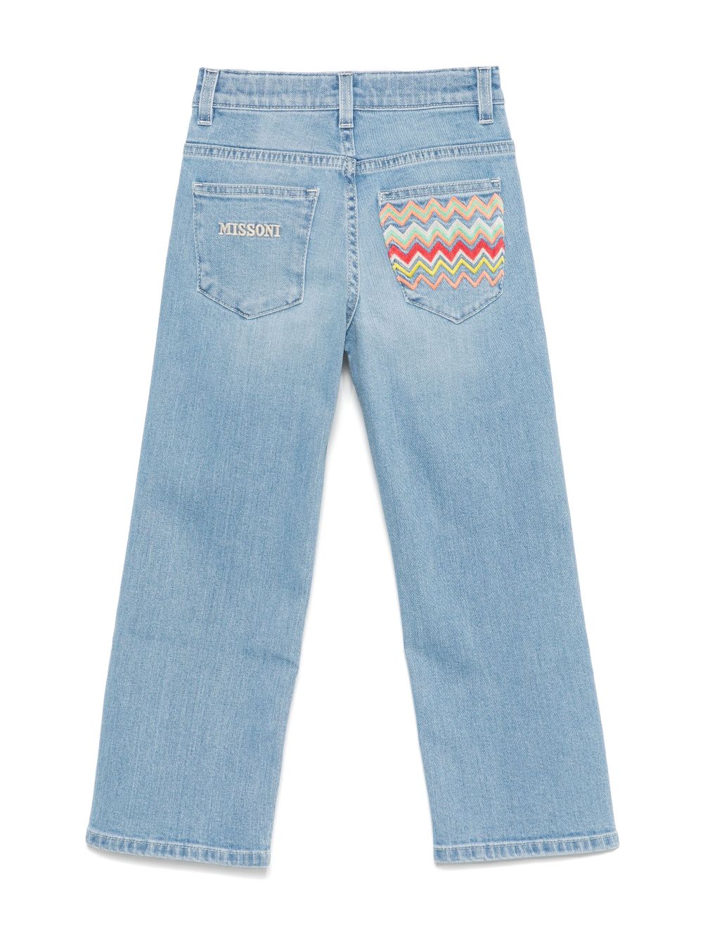 Missoni Kids Broek met geborduurd logo - Blauw