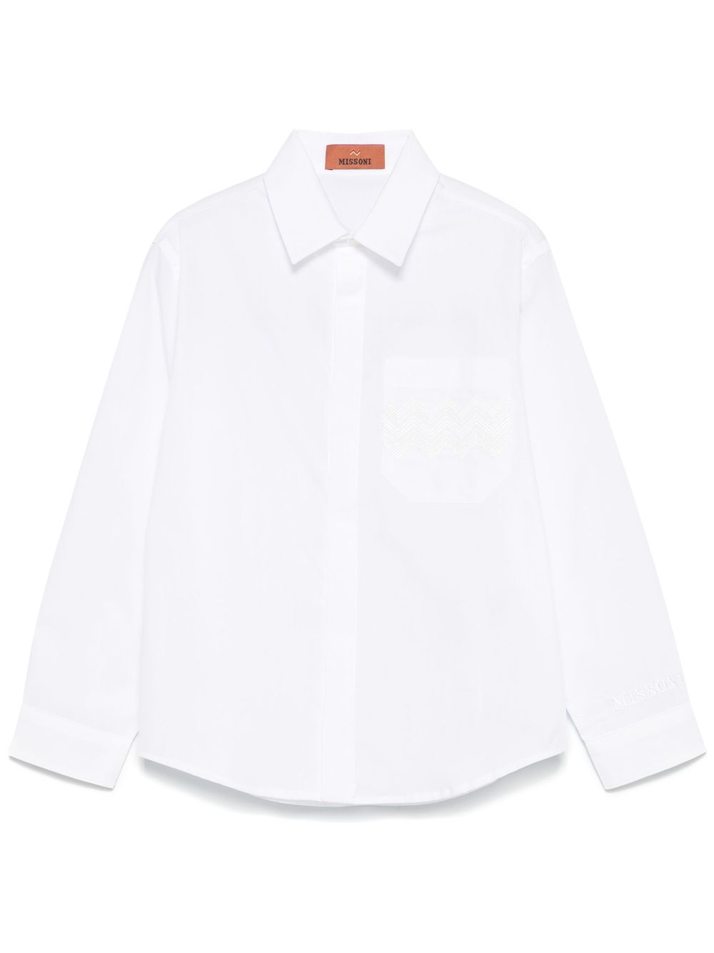 Missoni Kids embroidered-logo shirt - White