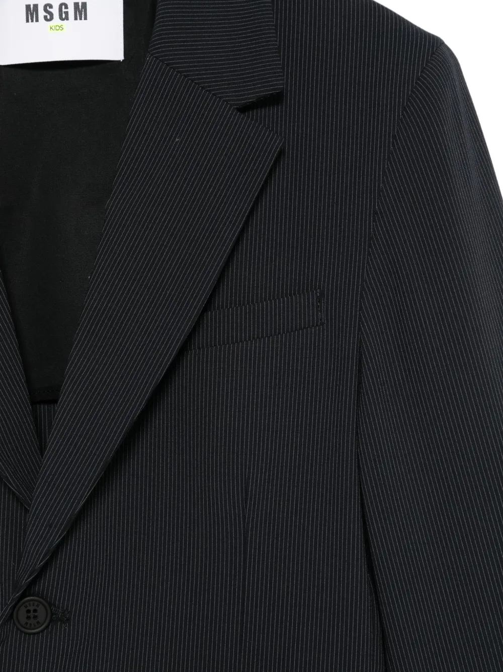 MSGM Kids Blazer met krijtstreep Blauw