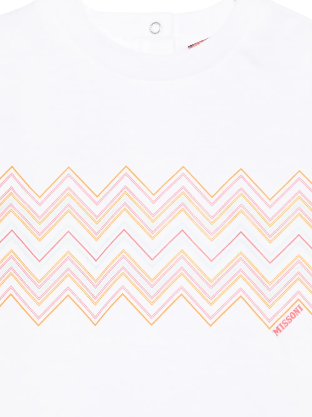 Missoni Kids T-shirt met zigzagprint Wit