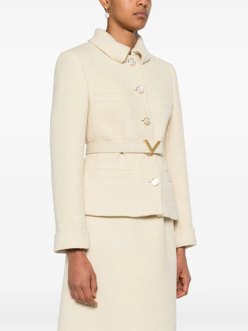 Valentino Garavani Tweed jack Beige
