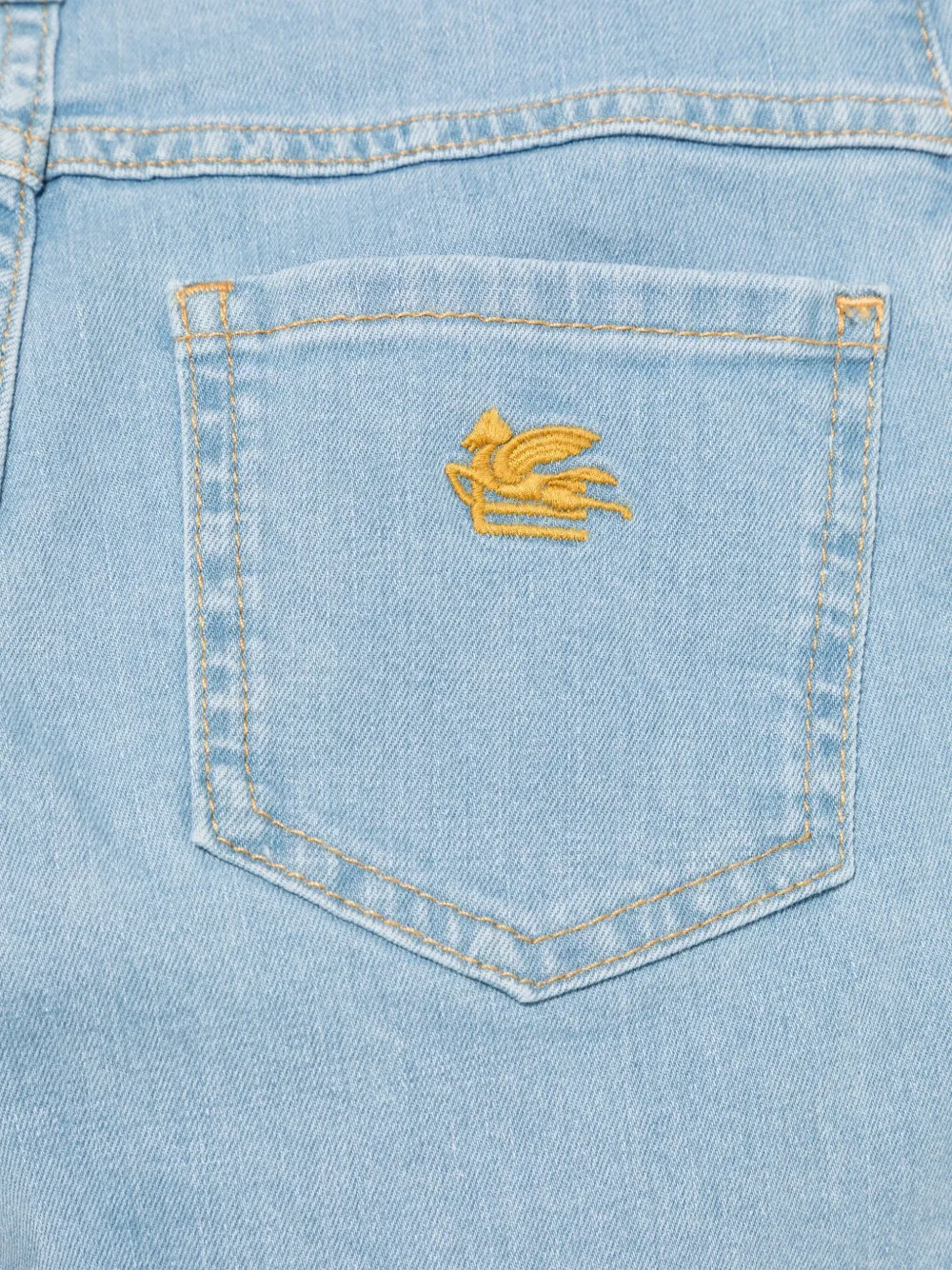 ETRO KIDS Shorts met Pegaso-patroon Blauw
