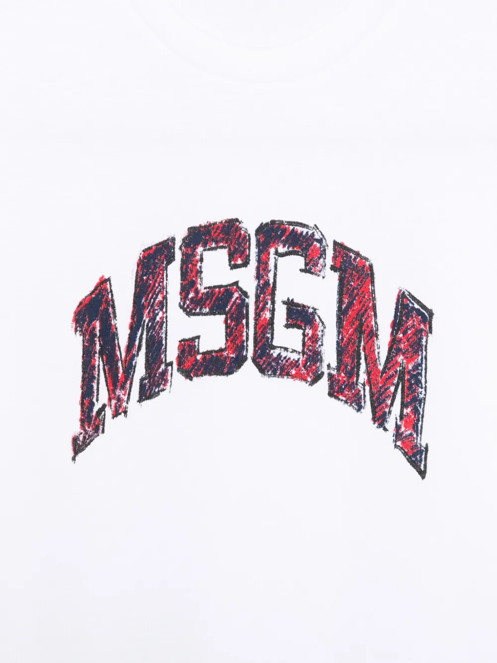MSGM Kids T-shirt met logoprint Wit